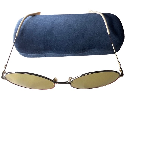 GUCCI Oversize- 70’s Style Round Yellow Tint Sunglasses - Picture 8 of 16